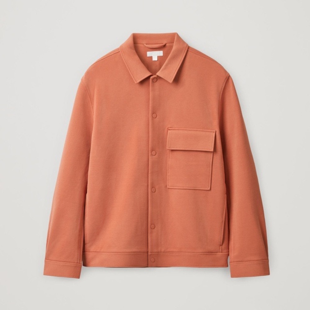 COS Orange Cotton Twill Shirt Jacket